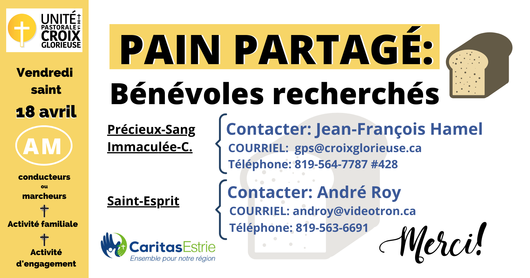 CARÊME Pain Partagé 2025 Bénévoles recherchés CARÊME Pain Partagé 2025 Bénévoles recherchés