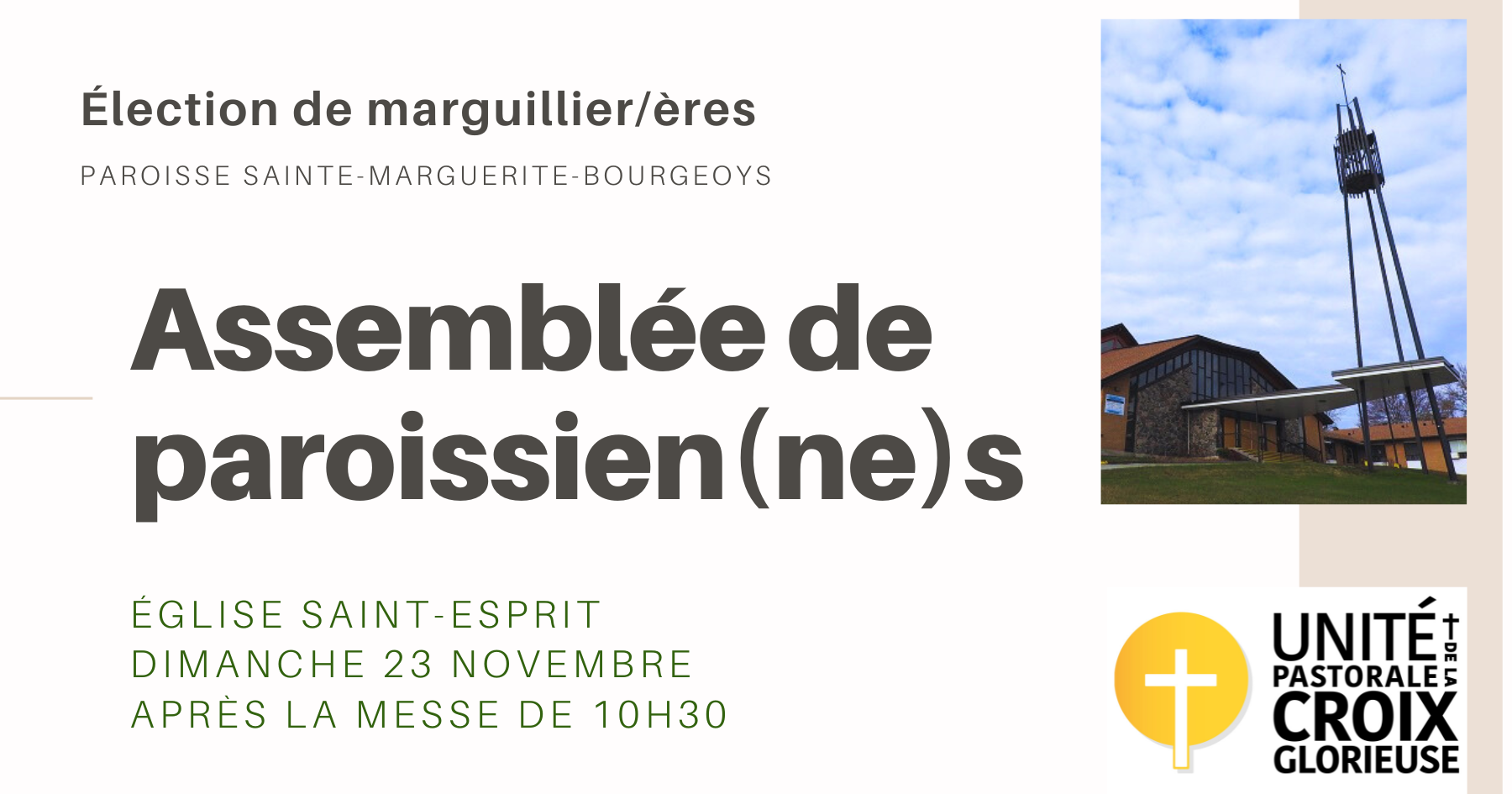 23 nov Élection de marguillierres SMB