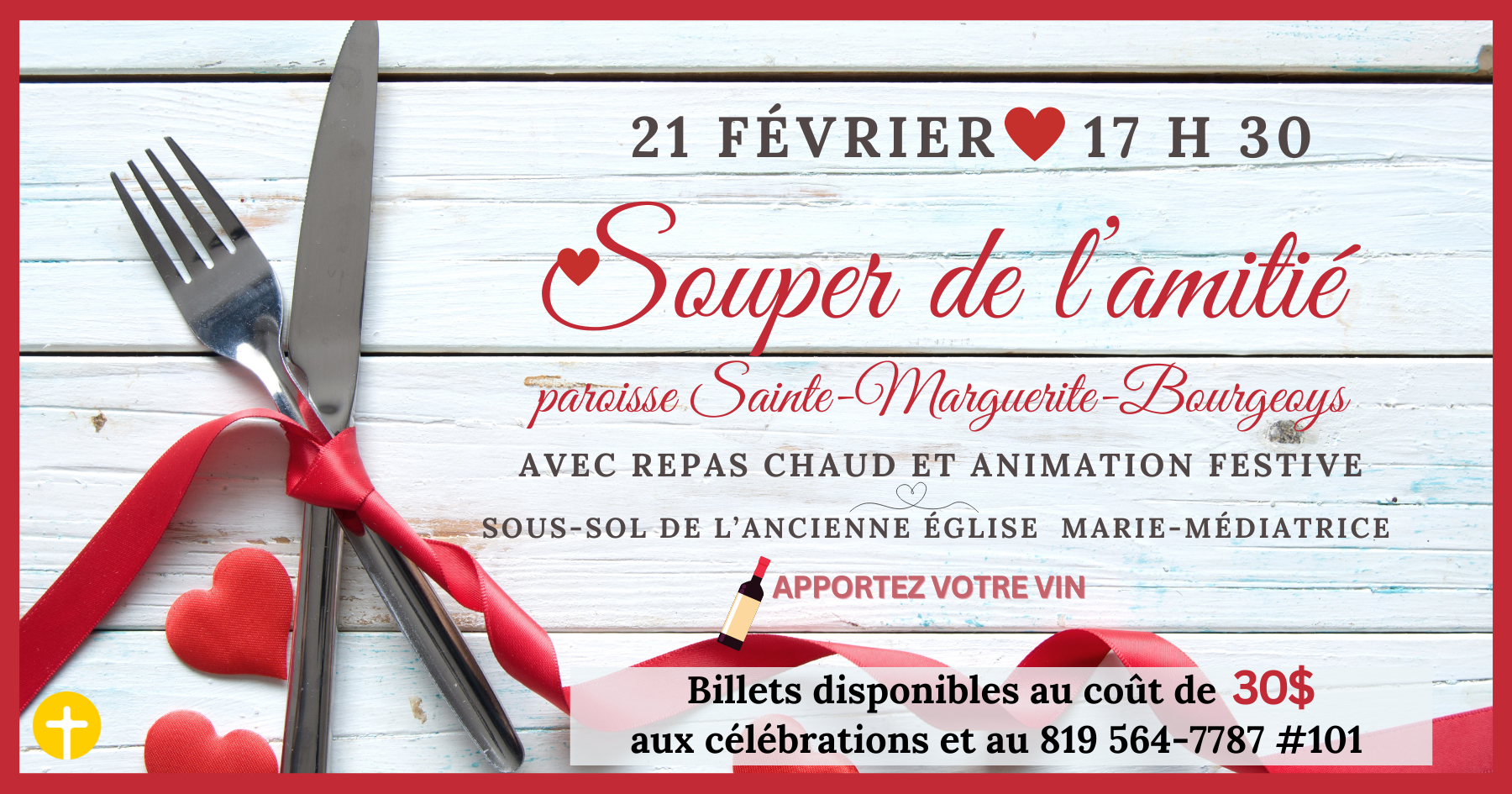 Souper de l'amitié 21 février 2026 SMB