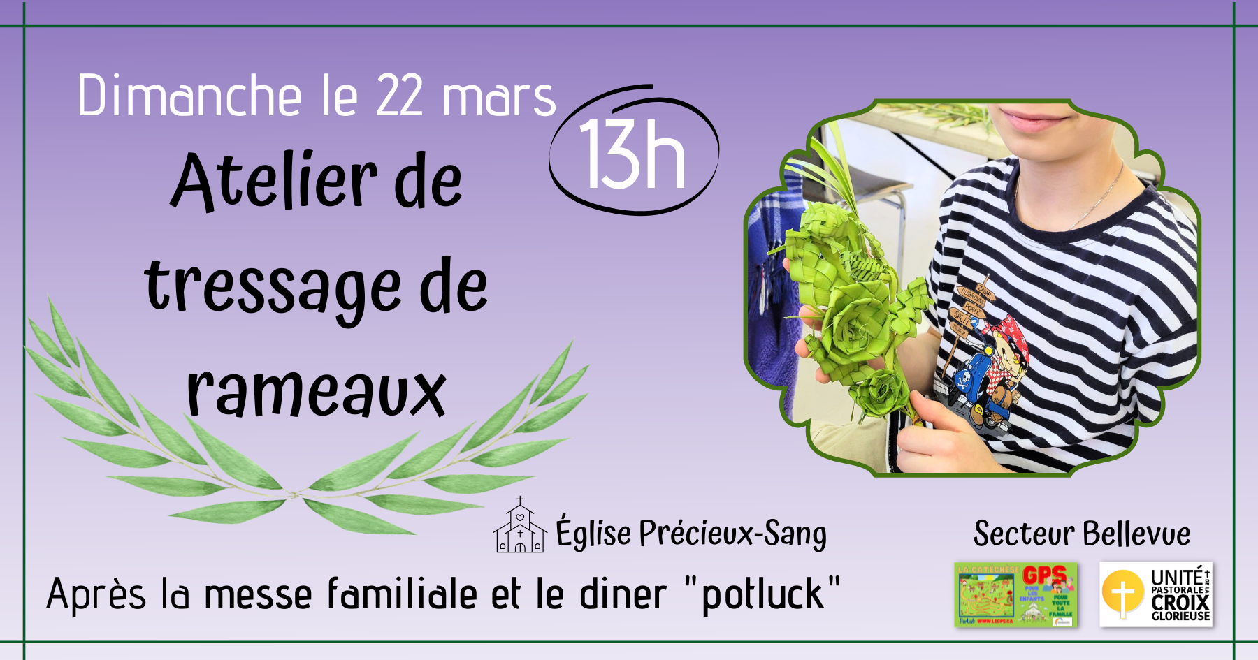 tressage de rameaux 22 mars 2026