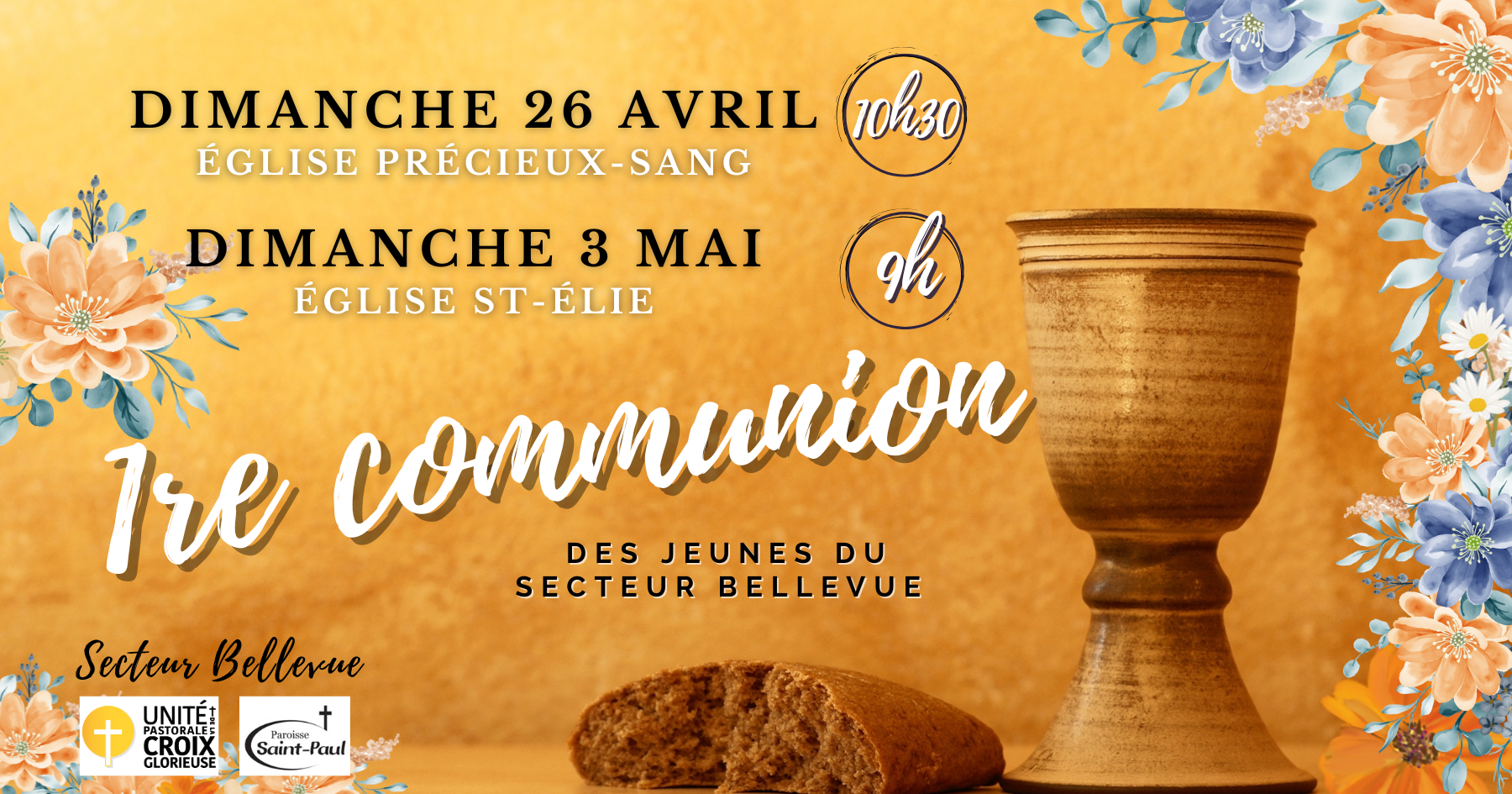 Catéchèse dates 1re communion 2026