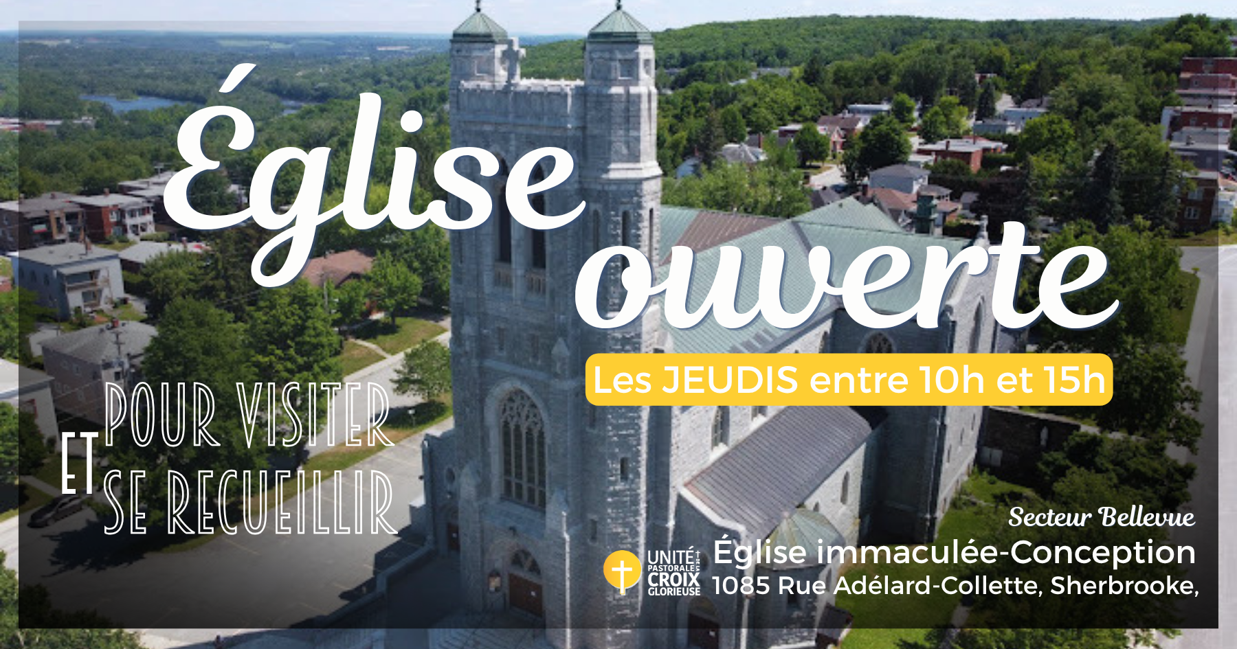 Église ouverte Immaculée-Conception avril 2026