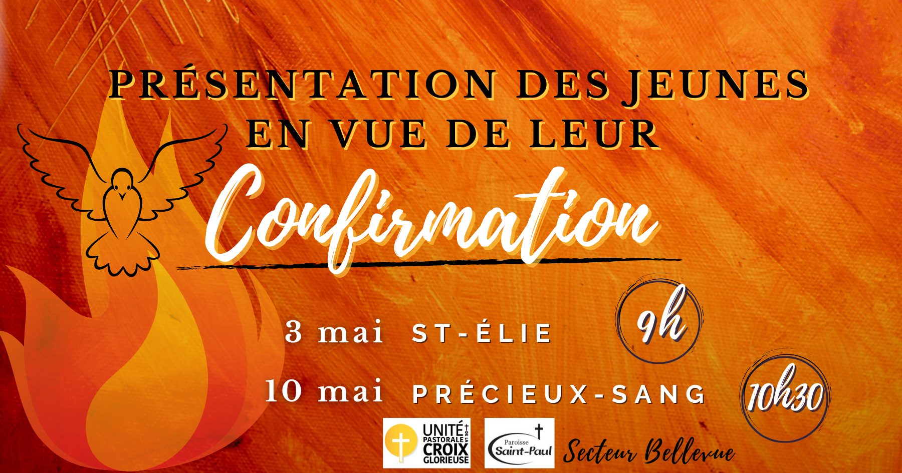 Présentation des jeunes à la Confirmation dates 2026