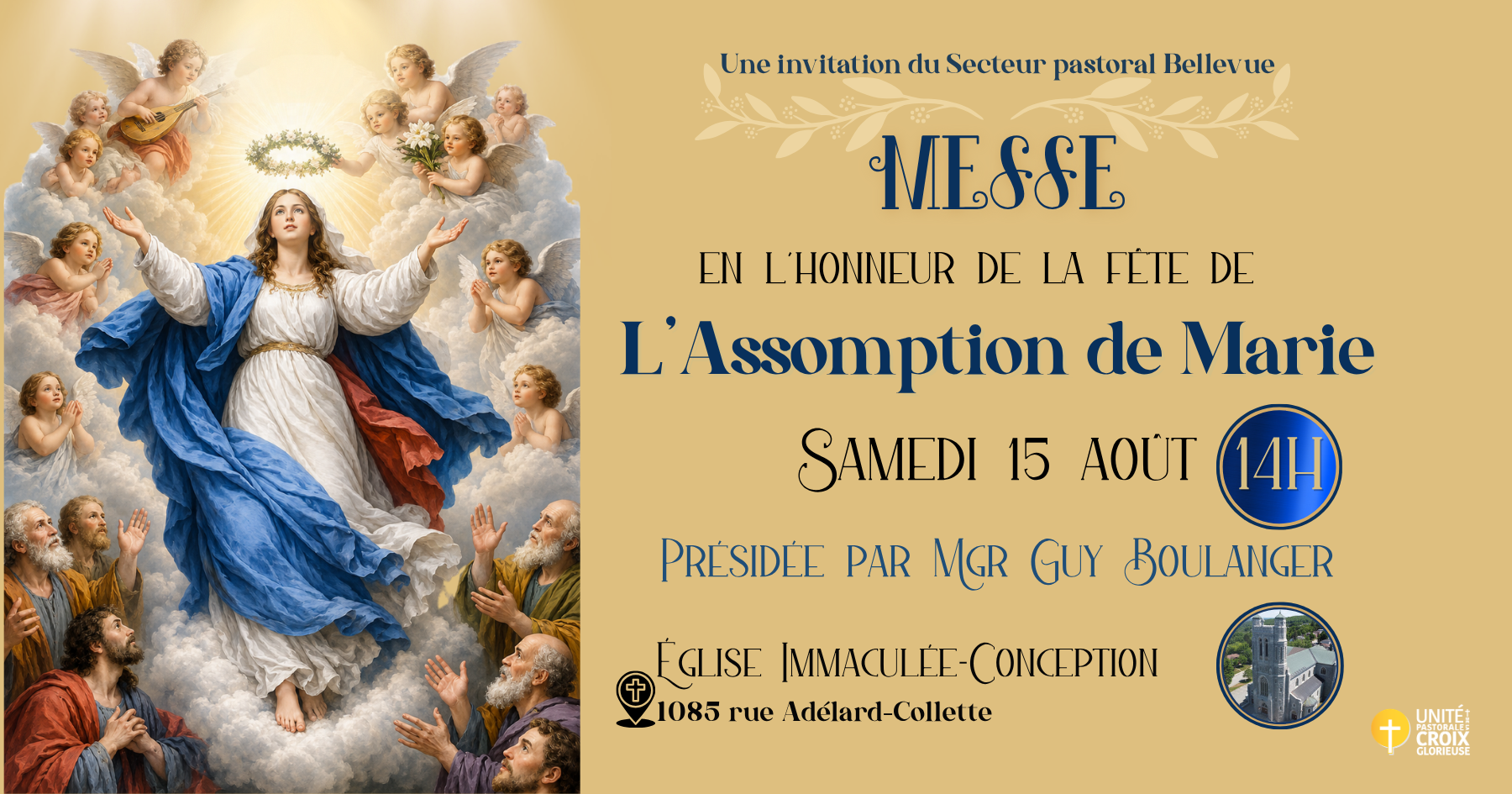 Messe Solennelle Assomption de Marie 15 août 2026