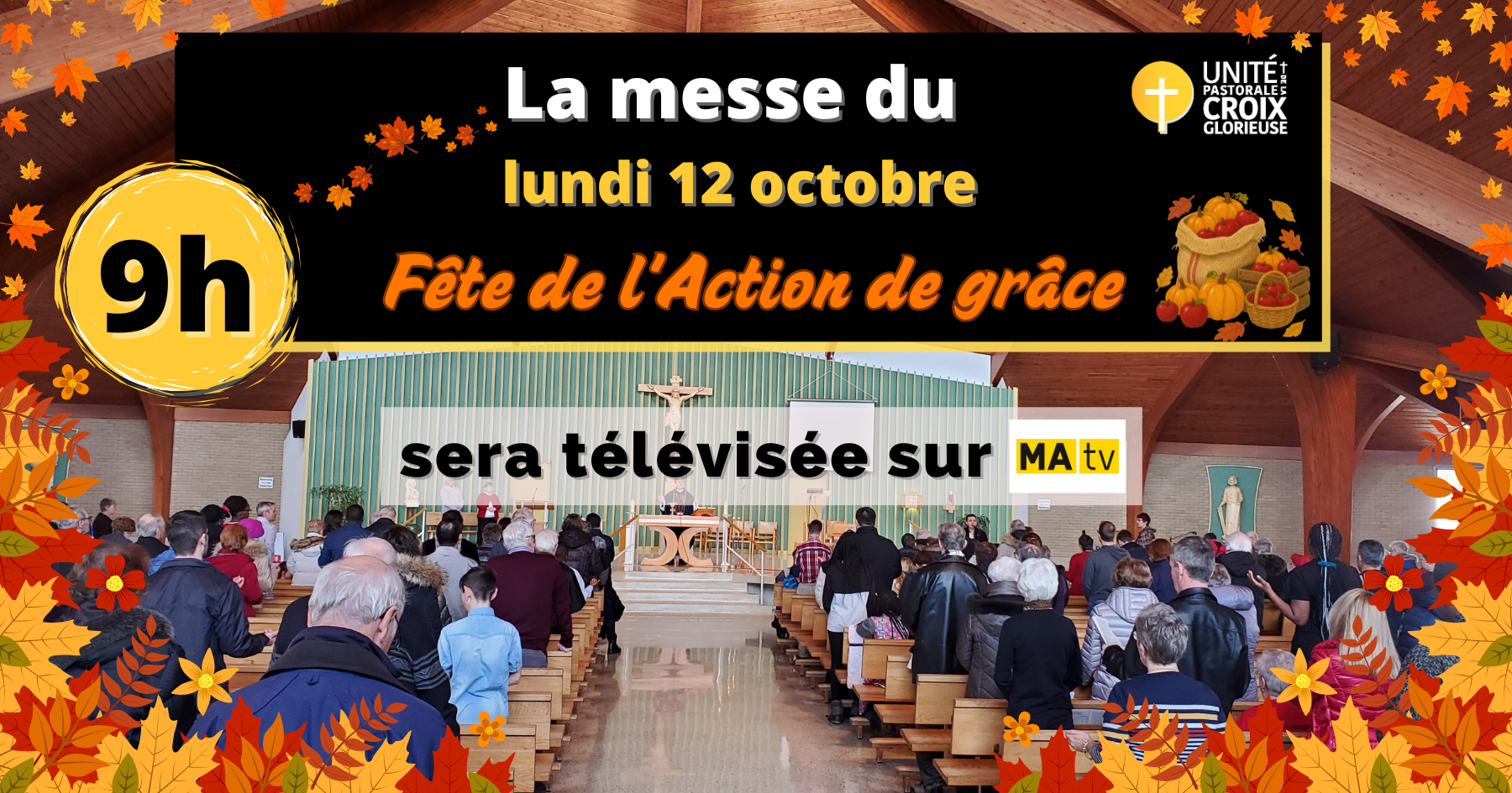 Messe télévisée- Lundi 12 octobre Fête Action de grâce